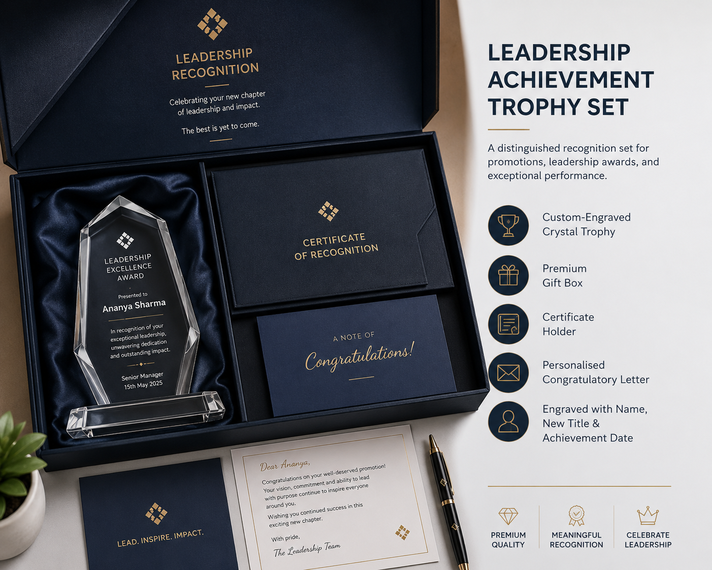 Leadership Achievement Trophy Set